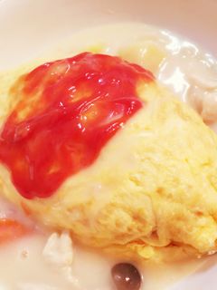 シチュー リメイク カフェ風オムライス-レシピのメイン写真