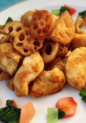 柔らか鶏むね肉とれんこんのオイスター炒め-レシピのメイン写真