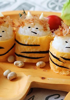 節分の子供ご飯　鬼デコにぎり-レシピのメイン写真
