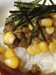 納豆と缶詰コーンのご飯-レシピのメイン写真