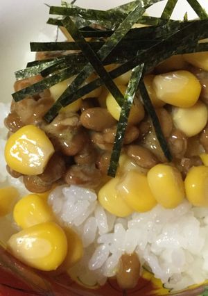 納豆と缶詰コーンのご飯-レシピのメイン写真