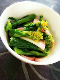 菜の花とかまぼこの辛子醤油-レシピのメイン写真
