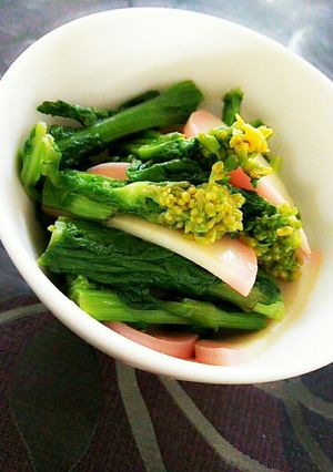 菜の花とかまぼこの辛子醤油-レシピのメイン写真