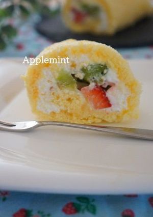 米粉のフルーツロールケーキ-レシピのメイン写真
