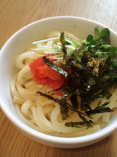 (一人前)包丁不要!レンジで明太うどん-レシピのメイン写真