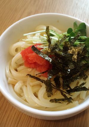 (一人前)包丁不要！レンジで明太うどん-レシピのメイン写真
