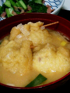 挽き肉巾着の味噌汁 ~思い出の味~-レシピのメイン写真
