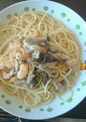 エビとシメジの和風クリームパスタ-レシピのメイン写真