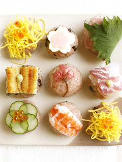 赤飯おこわ 手まり寿司-レシピのメイン写真