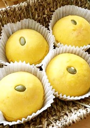 発酵1分！時短パン★カボチャクリームパン-レシピのメイン写真