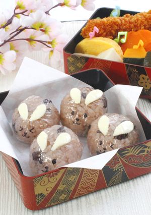 赤飯おこわ　うさぎおにぎり-レシピのメイン写真