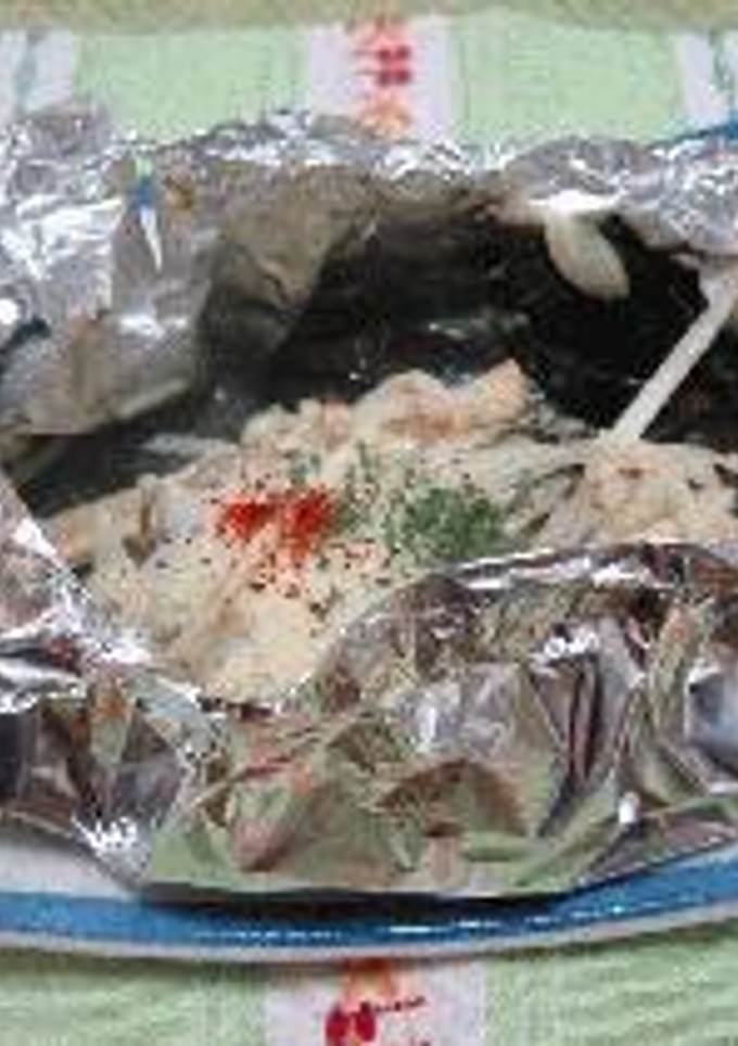牡蠣とワカメのホイル焼き-レシピのメイン写真
