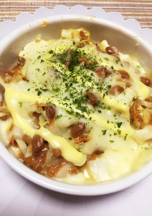 お好み焼き風☆豆腐納豆グラタン-レシピのメイン写真