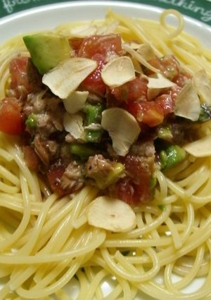 アボカドの冷たいスパゲッティ-レシピのメイン写真