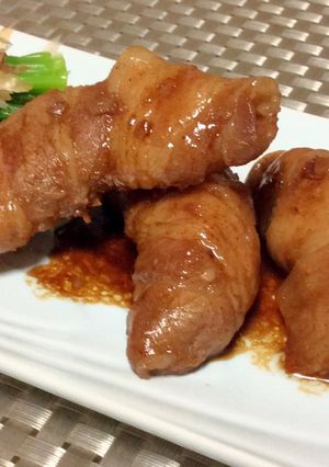 甘酢タレがご飯に合う！りんごの肉巻き☆-レシピのメイン写真