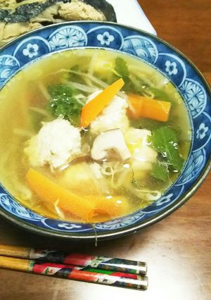 ふわふわ鶏団子の和風スープ～鍋にもOK～-レシピのメイン写真
