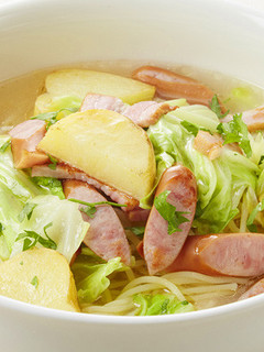 キャベツとソーセージのポトフ風パスタ-レシピのメイン写真