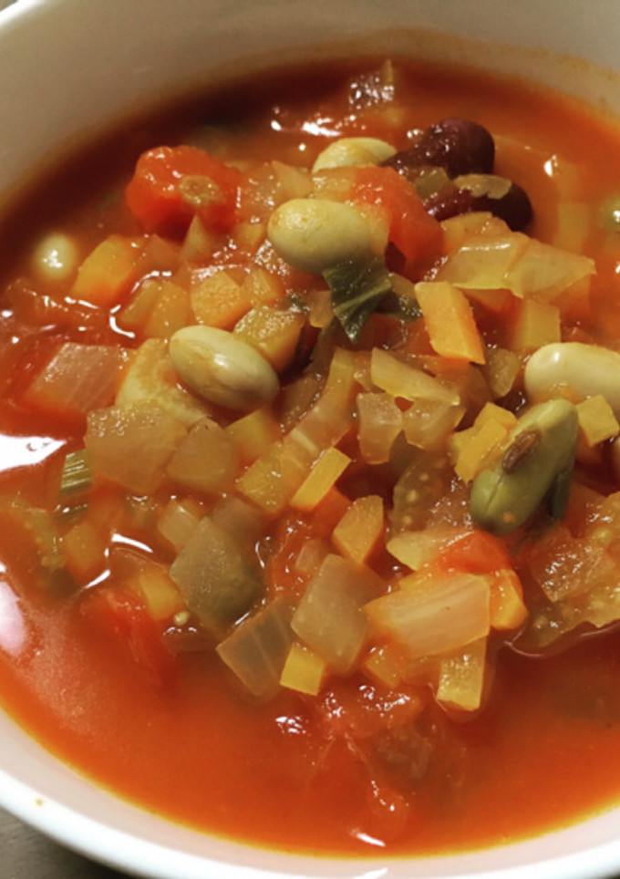 ♡減塩 お豆と野菜のトマトスープ♡-レシピのメイン写真