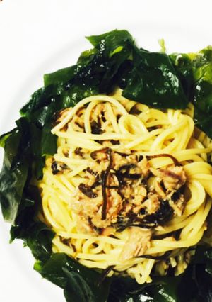 塩昆布とツナ缶でパパッとパスタ！-レシピのメイン写真