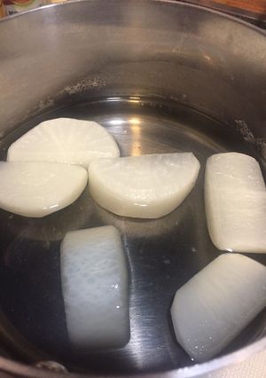 塩だけで出来る時短大根の下ゆで-レシピのメイン写真