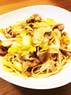 冬野菜の和風めんつゆパスタ-レシピのメイン写真