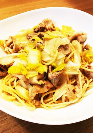 冬野菜の和風めんつゆパスタ-レシピのメイン写真