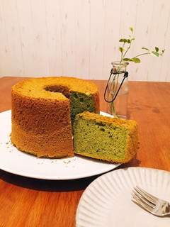 お抹茶シフォンケーキ-レシピのメイン写真
