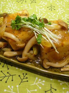 ☆梅ぇ~きのこのあんかけ豆腐☆-レシピのメイン写真