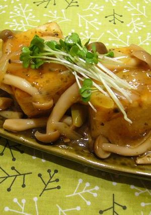 ☆梅ぇ~きのこのあんかけ豆腐☆-レシピのメイン写真