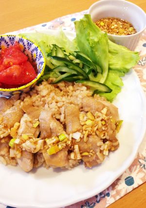 もち麦で美味♡シンガポールチキンライス風-レシピのメイン写真