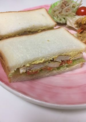 ささ身ソテーのチーマヨカレーソースサンド-レシピのメイン写真