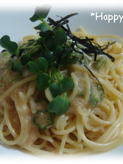 長芋明太子のつるつるネバネバパスタ-レシピのメイン写真