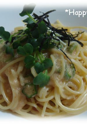 長芋明太子のつるつるネバネバパスタ-レシピのメイン写真