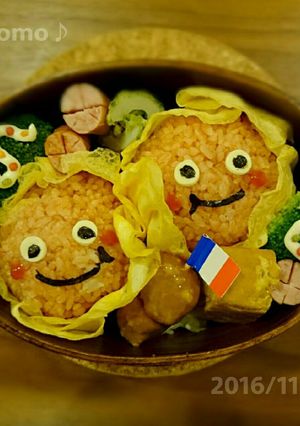 簡単キャラ弁♪オムライス♪サンサンサン♪-レシピのメイン写真