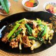 パッとすぐ出来る!サバ缶と小松菜の卵炒め