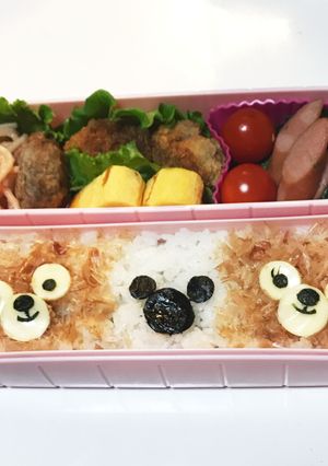 簡単キャラ弁☆ダッフィー&シェリーメイ-レシピのメイン写真