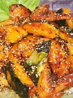 鶏の手羽先とかぼちゃの甘辛煮-レシピのメイン写真