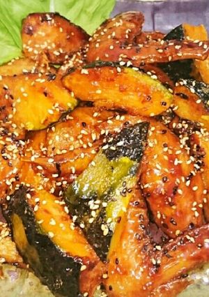 鶏の手羽先とかぼちゃの甘辛煮-レシピのメイン写真
