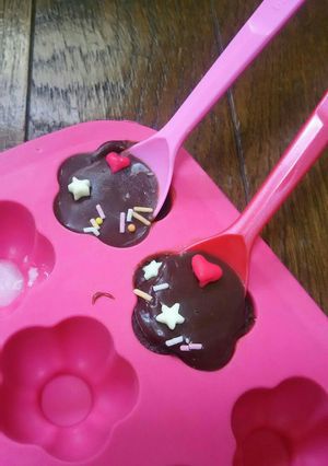 簡単バレンタイン♪ホットチョコスプーン♡-レシピのメイン写真