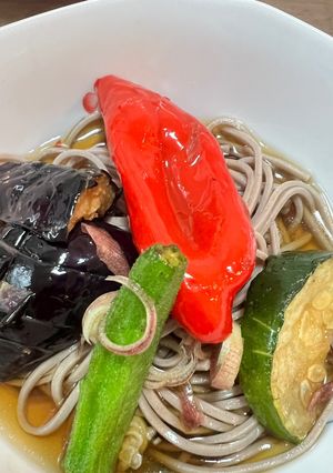 夏野菜揚げ浸しをお蕎麦と共に🫶-レシピのメイン写真