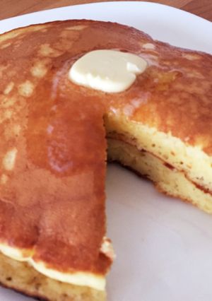 餅と豆乳でもちもちホットケーキ-レシピのメイン写真