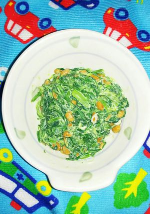 春菊納豆ﾏﾖ和え-レシピのメイン写真