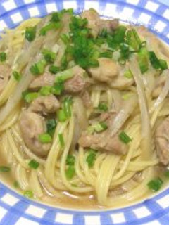 鶏ごぼうのスープパスタ-レシピのメイン写真