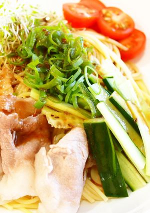 簡単な冷しゃぶサラダパスタ-レシピのメイン写真