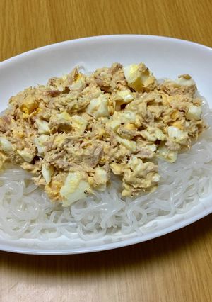 ＊糖質制限ツナたまマヨパスタ＊-レシピのメイン写真