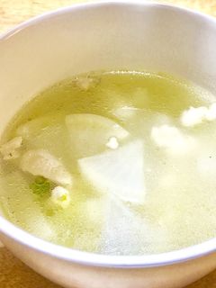 大根と鳥もも肉のスープ♪柚子胡椒風味-レシピのメイン写真