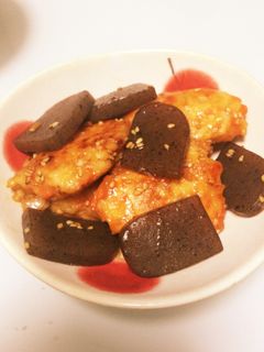つくねとこんにゃくの照り焼き-レシピのメイン写真