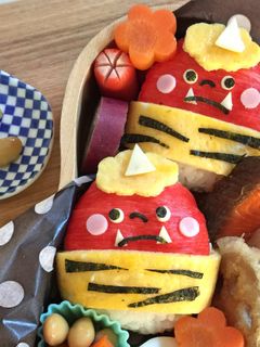 節分☆簡単♩赤鬼くん弁当☆キャラ弁-レシピのメイン写真