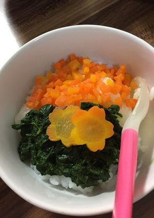 離乳食☆後期 二色丼-レシピのメイン写真
