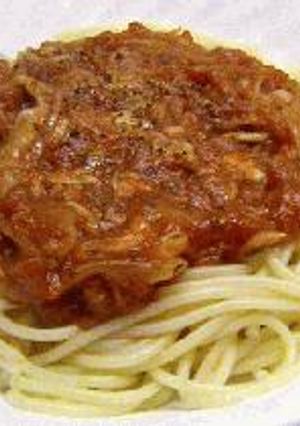 *ツナと玉ねぎのスパゲティ（トマトソース）*-レシピのメイン写真